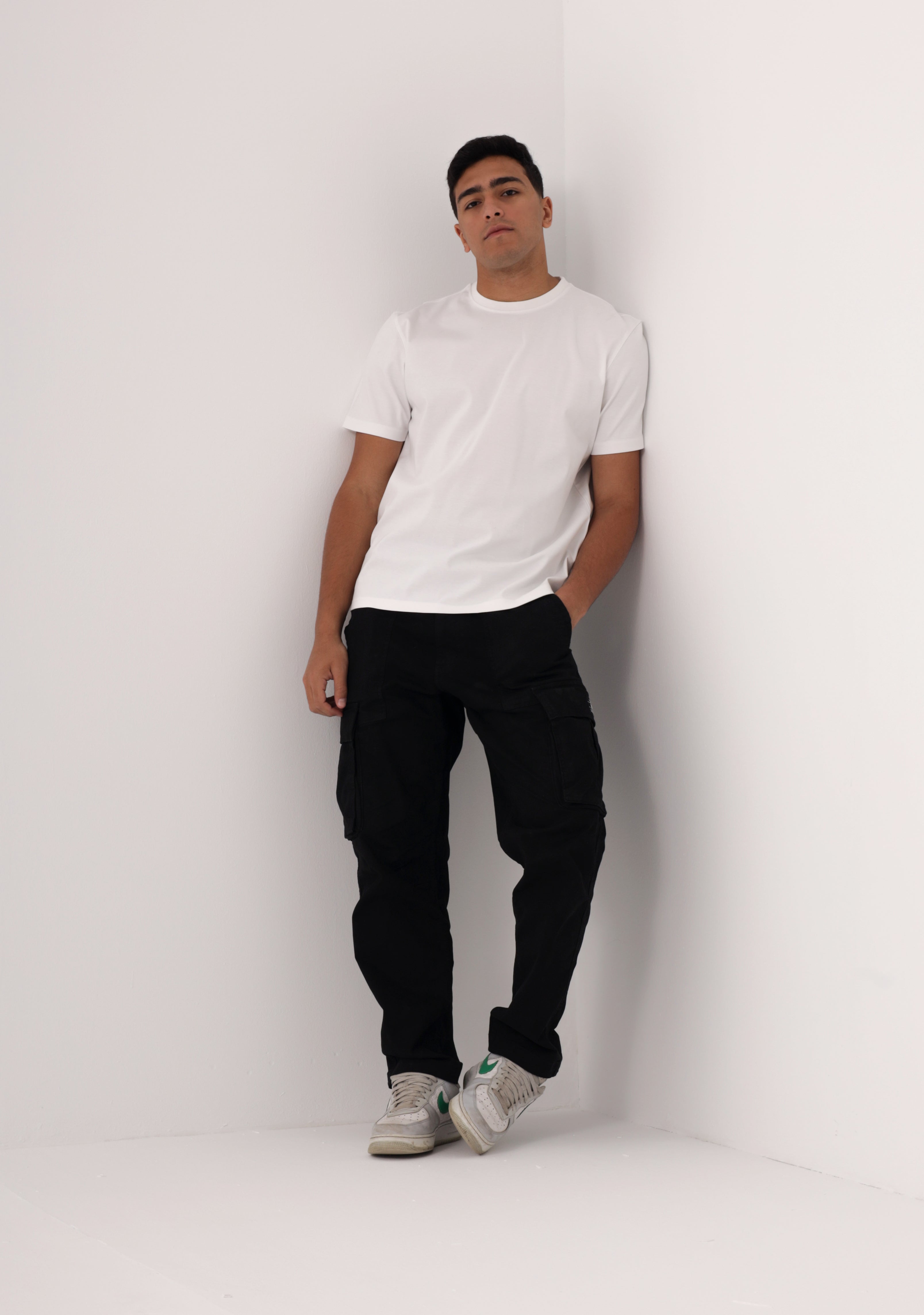 100% Egyptian cotton White Crew Neck T-Shirt